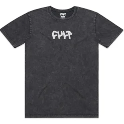 CULT CREW Tops<Acidwash Logo Tee