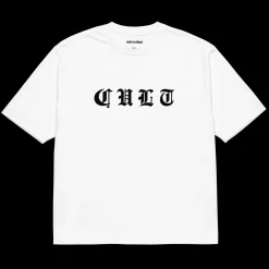 CULT CREW Tops<Cult x Silent "Posted" Heavyweight Tee / white