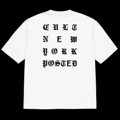CULT CREW Tops<Cult x Silent "Posted" Heavyweight Tee / white