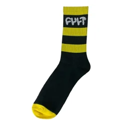 CULT CREW Socks|Accessories<Stripe Logo Socks / yellow